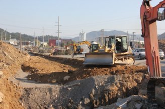 城西路工程工地掠影